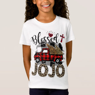 Red truck Leopard blessed Jojo best gift for grand T-Shirt