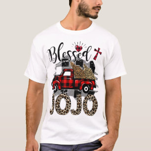 Red truck Leopard blessed Jojo best gift for grand T-Shirt
