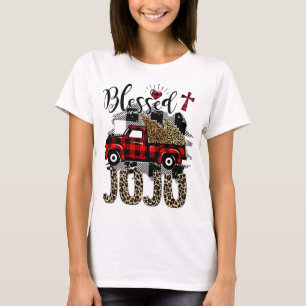 Red truck Leopard blessed Juju best gift for grand T-Shirt
