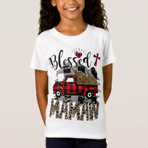 Red truck Leopard blessed Mamaw best gift for gran T-Shirt