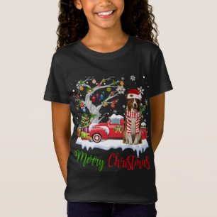 Red Truck Merry Christmas Tree Border Collie Pajam T-Shirt