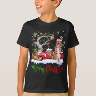 Red Truck Merry Christmas Tree Rough Collie Pajama T-Shirt