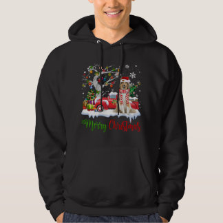 Red Truck Merry Christmas Tree Shetland Sheepdog P Hoodie