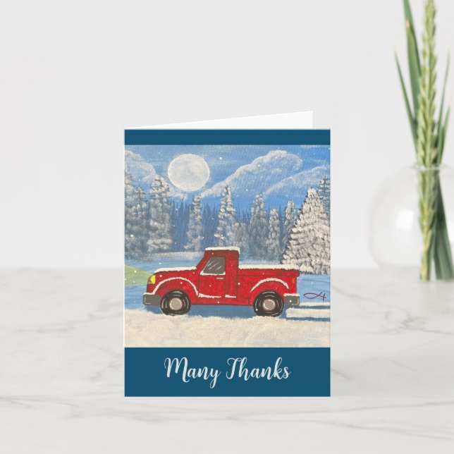 Red Truck Note Card (Front)