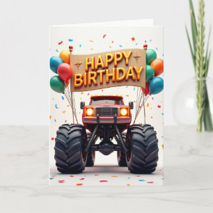 Red Truck Party Card