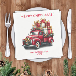 Red Truck Presents Party Napkin