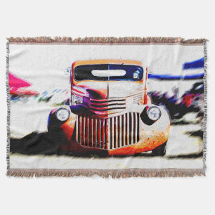 Red Truck Throw Blanket