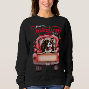 Red Truck Valentines Cavalier King Charles Spaniel Sweatshirt