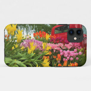 Red Truck with Tulips, Oregon iPhone 11 Case