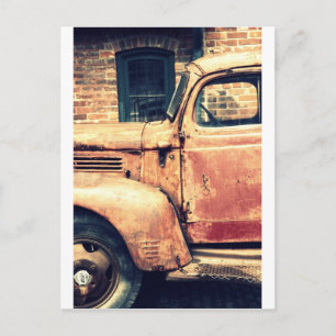 Red Truck Wreck Postcard