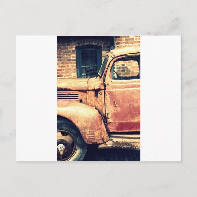 Red Truck Wreck Postcard (Front)