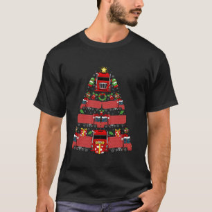 Red Truck Xmas Decoration Santa Red Truck Christma T-Shirt