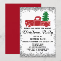 Red Truck Xmas Tree Company Christmas Party Silver
