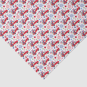 Red Trucks Tissue Paper
