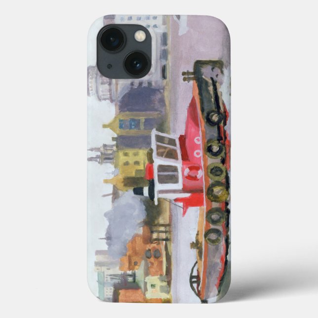 Red Tug passing St. Pauls 1996 Case-Mate iPhone Case (Back)