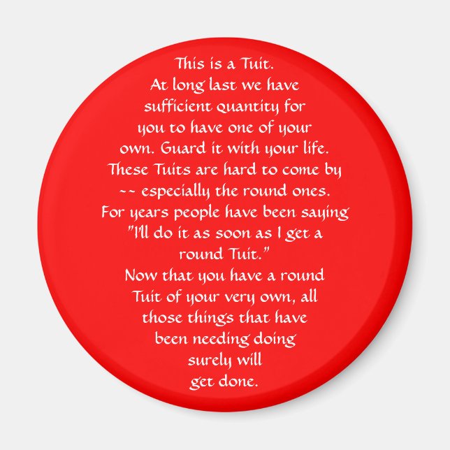 Red TUIT Magnet (Front)