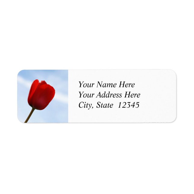 Red Tulip Address Label (Front)
