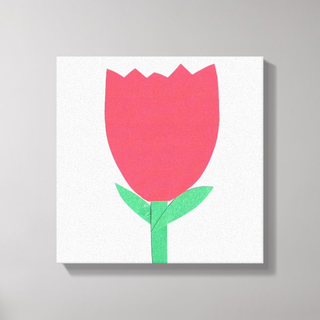 Red Tulip Art Canvas Print (Front)