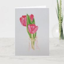 Red Tulip card