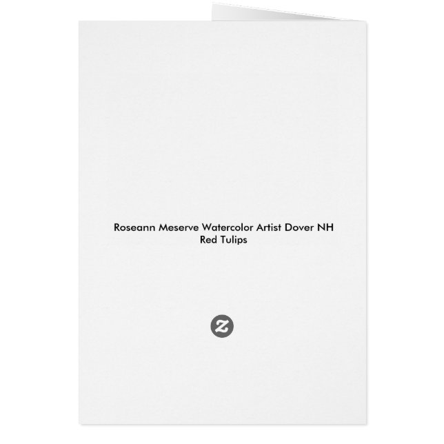 Red Tulip Card (Back)