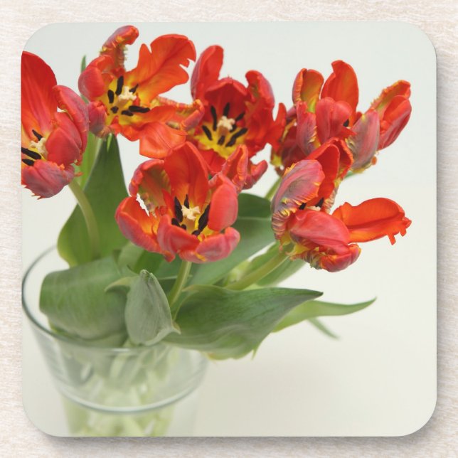 red tulip coaster (Front)