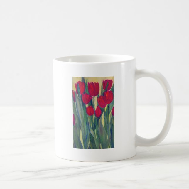 red tulip coffee mug (Right)