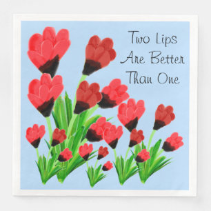 Red Tulip Dinner Napkins