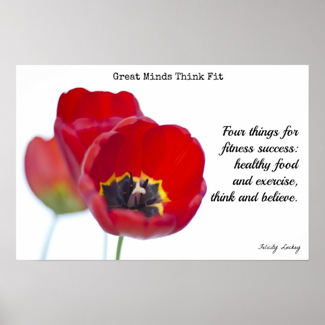 Red Tulip Fitness Poster #2 (Front)