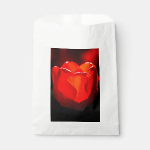 Red Tulip Flower - Fire Favour Bags