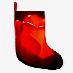 Red Tulip Flower - Fire Small Christmas Stocking