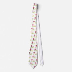 red tulip flower, happy mother's day tie