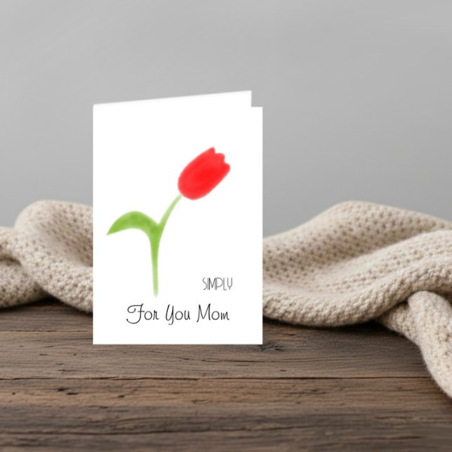 Red tulip for Mother’s Day Card (Creator Uploaded)