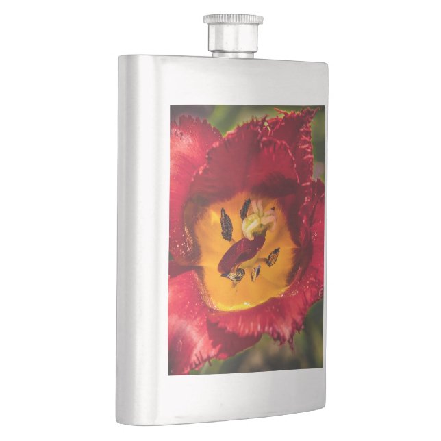 Red tulip hip flask (Right)