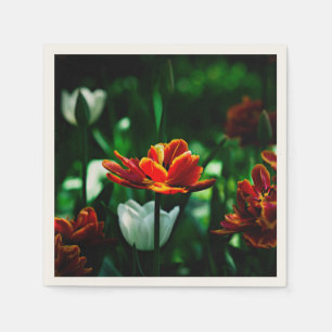 Red Tulip - His Majesty the King Napkin