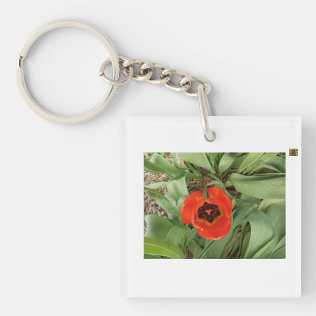 Red Tulip KeyChain (Front)