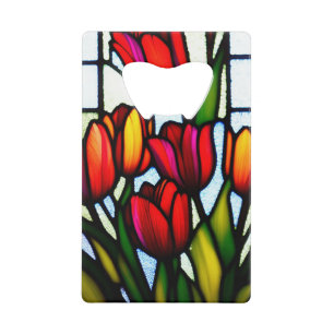 Red Tulip Leadlight,