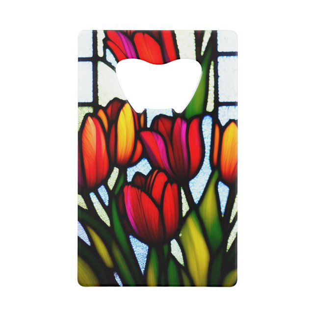 Red Tulip Leadlight, (Front)
