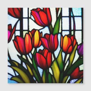 Red Tulip Leadlight,