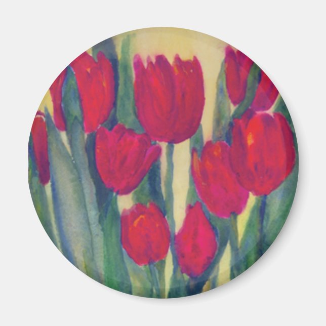 red tulip magnet (Front)