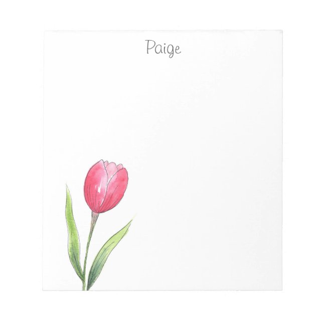 Red Tulip Notepad (Front)