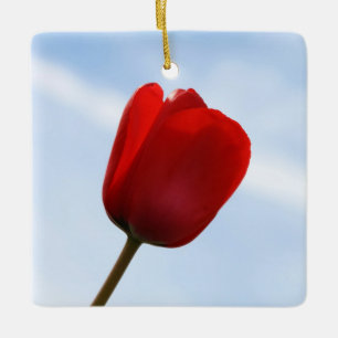 Red Tulip Ornament