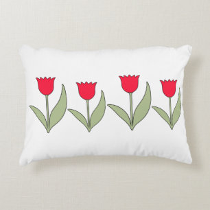 red tulip pillow