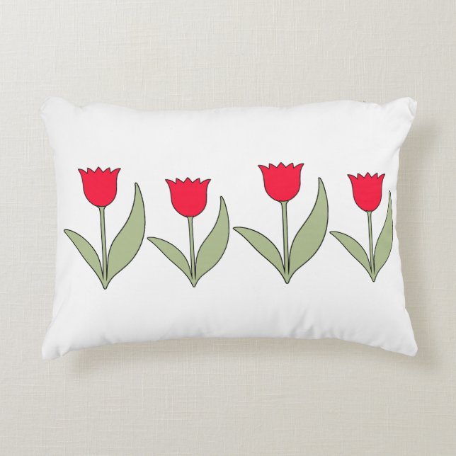 red tulip pillow (Front)