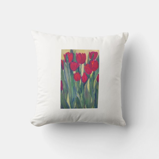 Red Tulip Pillow (Front)