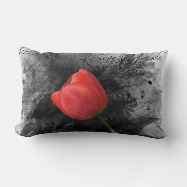 Red Tulip Pillow (Front)