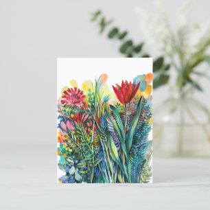 Red tulip postcard