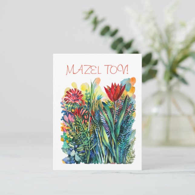 Red tulip postcard (Standing Front)
