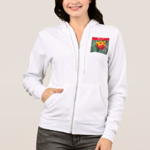 Red Tulip Red Womans Customizable Name Sweatshirt