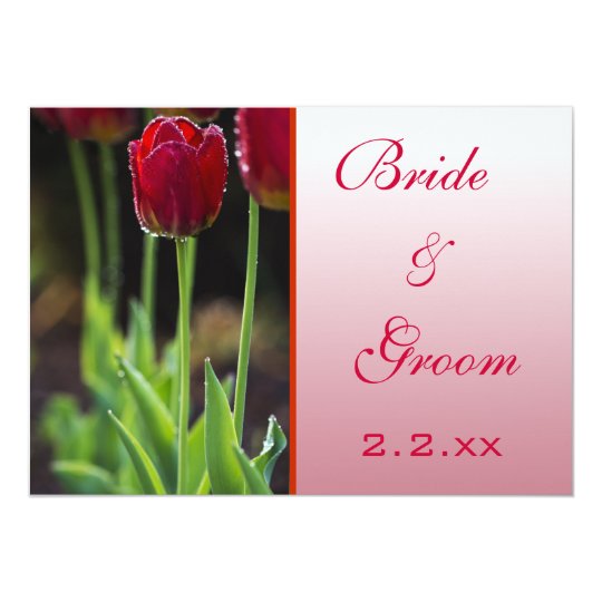 Red Tulip Save The Date Announcement