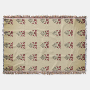 Red Tulip Throw Blanket